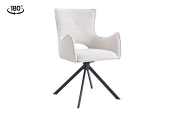 Eetkamerstoel Lucy ecru draaibaar