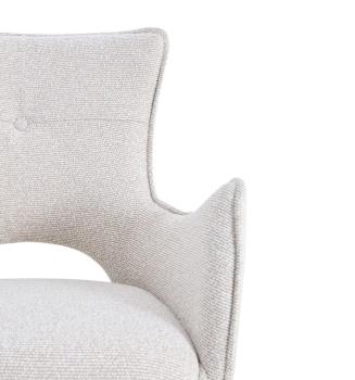 Eetkamerstoel Lucy ecru draaibaar