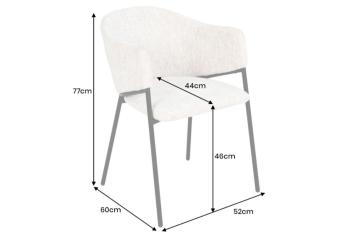 Eetkamerstoel Noble geel chenille stof met zwart frame