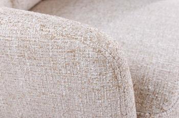 eetkamerstoel beigegrijs houten poten draaibaar