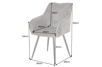 Draaibare stoel grijs chenille stof