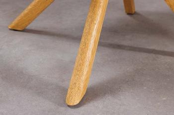 eetkamerstoel grijs houten poten draaibaar