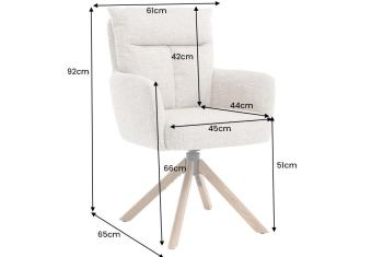 eetkamerstoel grijs houten poten draaibaar