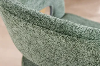 eetkamerstoel groene stof goudkleurige poten