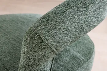 eetkamerstoel groene stof goudkleurige poten