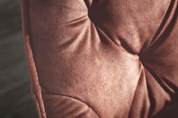 Eetkamerstoel met armleuningen fluweel bruin