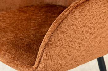 Draaibare stoel roestbruin chenille stof
