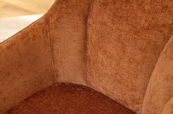 Draaibare stoel roestbruin chenille stof