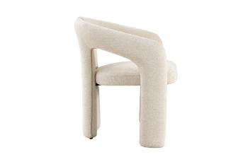 eetkamerstoel beige stof met armleuningen