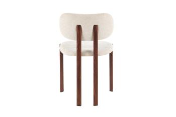 eetkamerstoel beige walnoot