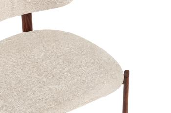 eetkamerstoel beige walnoot