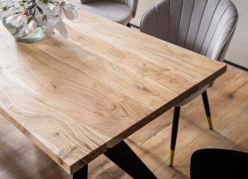 Eettafel acaciahout 180 cm met design poten