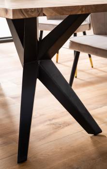 Eettafel acaciahout met design onderstel 160 cm
