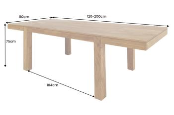 Tafel acaciahout 120-200 cm