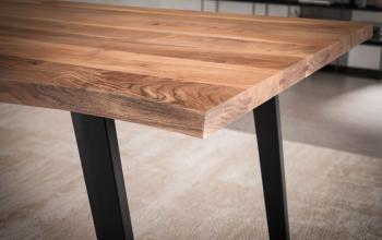 eetkamertafel acaciahout 180 cm schuine poten