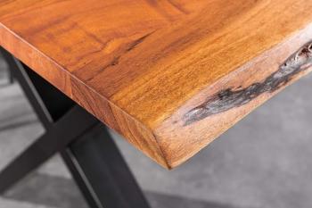 Detail hoek eettafel mango hout div maten