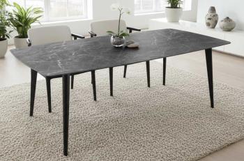 Eettafel antraciet keramiek 160 cm