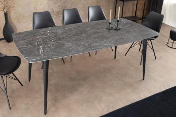 Eettafel antraciet keramiek 160 cm