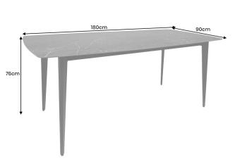 Eettafel antraciet keramiek 180 cm