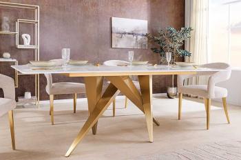 Eetkamertafel art design ceramic gold 200 cm