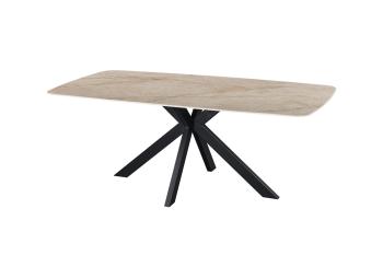 Eetkamertafel keramiek deens ovaal beige 200 cm