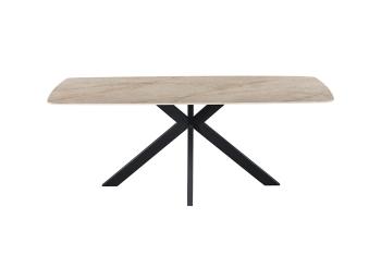 Eetkamertafel keramiek deens ovaal beige 200 cm