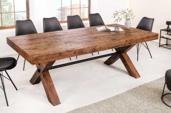 robuuste eetkamertafel donkerbruin 210 cm