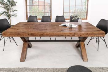 robuuste eetkamertafel donkerbruin 210 cm