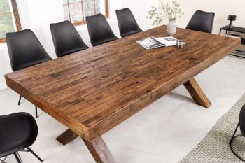 robuuste eetkamertafel donkerbruin 210 cm