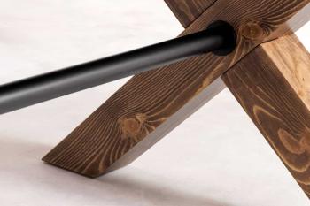 robuuste eetkamertafel donkerbruin 210 cm