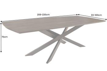 Eetkamertafel acacia bruin 240 cm