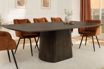 Eetkamertafel donkerbruin mangohout 200 cm