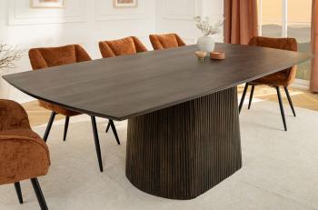Eetkamertafel donkerbruin mangohout 200 cm