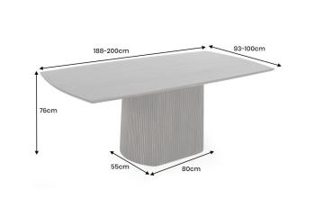 Eetkamertafel donkerbruin mangohout 200 cm