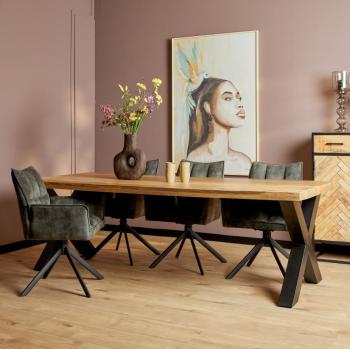 Mango eettafel 220 cm X poot