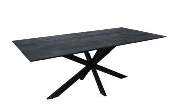 Tafel mango zwart 300 cm