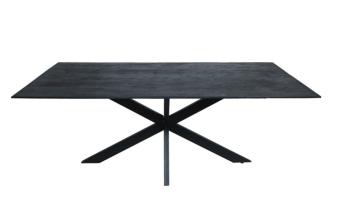 Tafel mango zwart 300 cm