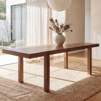tafel uitbreidbaar donkerbruin acaciahout 160-240 cm