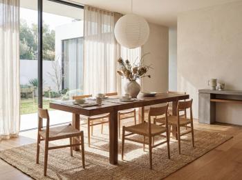 tafel uitbreidbaar donkerbruin acaciahout 160-240 cm