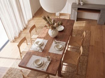 tafel uitbreidbaar donkerbruin acaciahout 160-240 cm