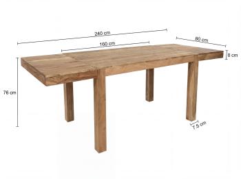 tafel acaciahout uitbreidbaar 160-240 cm
