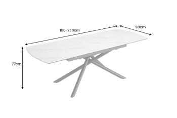 Zijaanzicht eettafel connect eiken 200 cm uitschuifbaar