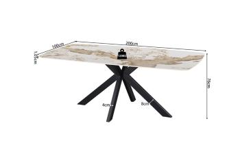 Eetkamertafel keramiek deens ovaal pandora 200 cm