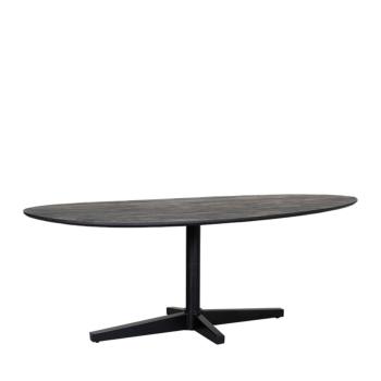 organische eetkamertafel zwart mangohout 260 cm
