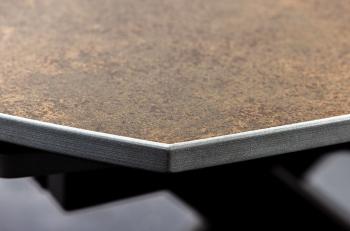 Uitschuifbare Eettafel brons keramiek 130-190 cm