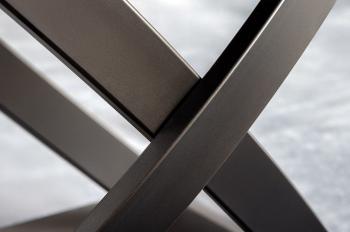 Uitschuifbare Eettafel brons keramiek 130-190 cm