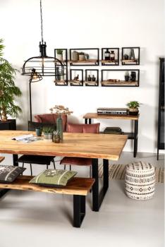 Boomstam tafel eiken 200 cm 50mm