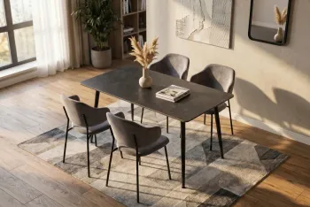 antraciete tafel marmerlook keramiek 120 cm