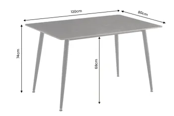 antraciete tafel marmerlook keramiek 120 cm