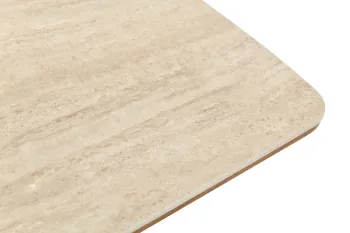 ovale tafel eiken met travertin keramiek 200 cm